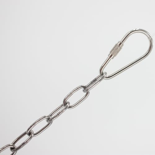 Fosrion Stainless Steel Parrot Chew Toy with Bell, 10.6" Durable Metal Bird Toy for Macaws, Cockatiels, Budgies - Cage Hanging Chew Chain (Coiled Chain with Single Bell) - color: Coiled Chain with Single Bell