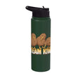 Team Kiwi Bird Kiwi Animal Cute Kiwi New Zealand Bird Stainless Steel Insulated Water Bottle - color: Dark Green