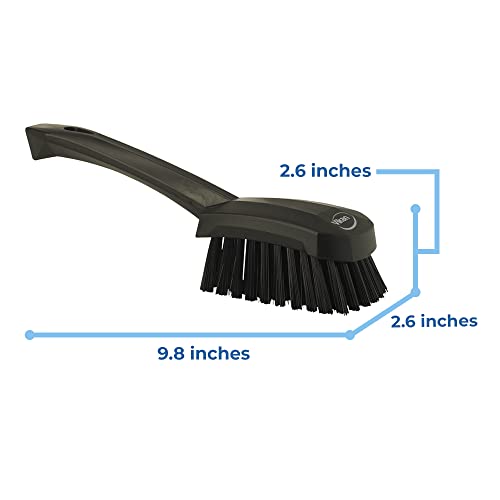 Vikan 41929 Brush,Washing,Stiff,10",PP/PBT,Black - color: Black