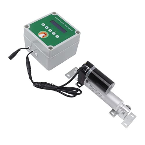 Automatic Chicken Coop Door Opener Kit with Remote Control and Time Setting, Poultry House Accessories for Home Farmer