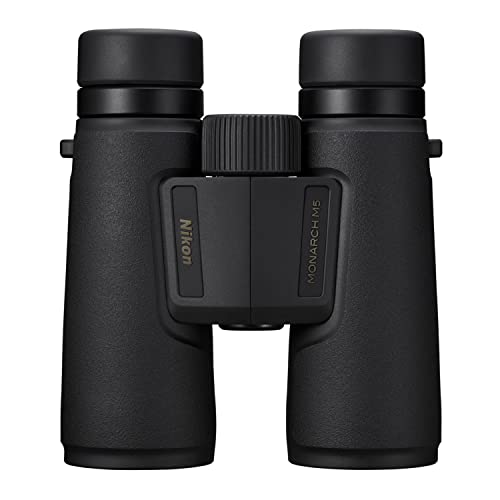 NIKON Monarch M5 Binoculars | Waterproof Fogproof ED Glass Optics with Dielectric Prism Coating | Bright High-Resolution Outdoor Binoculars for Birdwatching, Hiking & Wildlife, 10x42 | Long Eye Relief, waterproof, fogproof, ED Glass, rubber-Armored Binocu