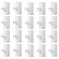 20 Pcs Chicken Waterer PVC Pipe Tee Fittings for Large Chicken Coop | Fully Automatic for Threaded Chicken Waterer Nipples/Cups/Feeders/Poultry Water Drinker, Chicken Coop Accessories, White