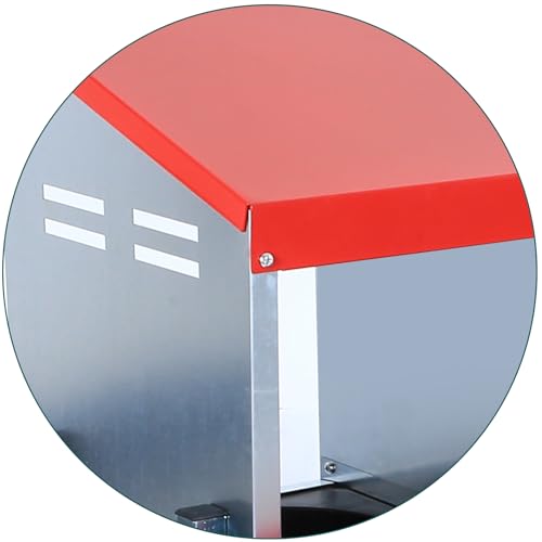 Chicken Nesting Box，Red 6 Hole Chicken Laying Box, Tray for Easy Egg Collection, Large Holes for Ventilation, Suitable for Chickens & Ducks - color: Red, size: 6 Compartment