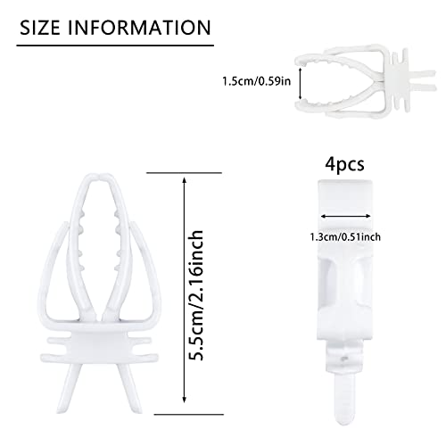 WishLotus Bird Cage Feeding Clips, 4 PCS Plastic Durable Parrot Fruit Vegetable Clips Bird Cage Food Holder Mini Birdcage Feeder for Pet Birds and Parrot Feeding Birdcage Accessories (A)