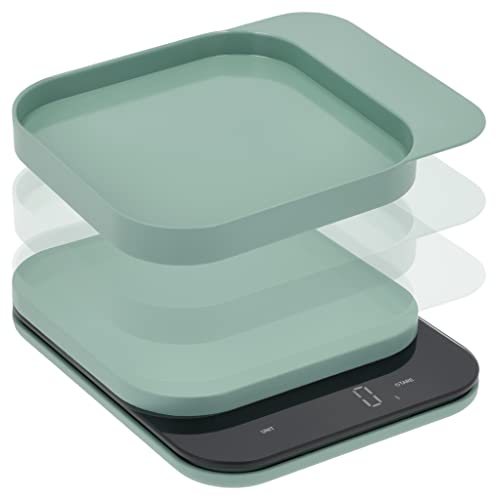 Rosti Mensura Kitchen Scale Accurate Measurements Made Effortless - Experience Precision Cooking with Battery - Powered Convenience - Requires 3 AAA Batteries for Reliable Performance (Nordic Green) - color: Nordic Green, size: 16.5 x 20.3 x 3cm