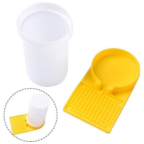 Large Capacity Quail Water Feeder, Quail Feeder, Baby Bird Button Quail Yellow Water Feeder, for Cage, Baby Chick Waterer, Ideal Feeders for Baby Bird