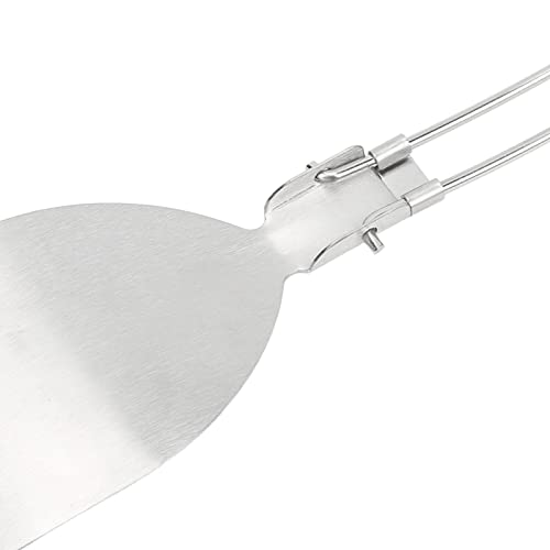 Foldable Camping Spatula, Titanium Spatula Frying Shovel with Folding Handle Food Turner for Outdoor Picnics Camping
