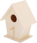 Wooden Bird House, DIY Bird Feeder Houses Unfinished Birdhouse Decorative for Decorations Indoors Gardens(Single layer No. 3)