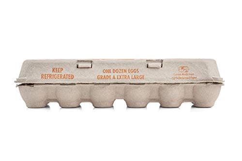MT Products Printed Natural Pulp Egg Cartons Holds Up to Twelve Eggs - 1 Dozen Extra Large - Strong Sturdy Material Perfect For Storing Extra Eggs (15 Cartons) - Made in The USA - size: Extra Large