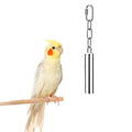 Wontee Stainless Steel Bell Toy Bird Cage Hanging Bite Toy for Parrot Parakeet Budgie Cockatiel Conure African Greys (S) - size: S