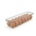 American Dream Fridge Bin Egg Holder for Refrigerator, 14-Egg Storage Container with Lid, Stackable BPA-Free Plastic Organizer Tray for Kitchen Fridge – Clear