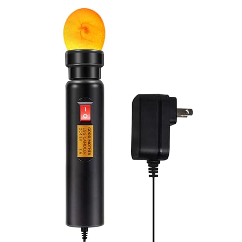 Bright Cool LED Light Egg Candler Tester Incubator for Chickens Ducks Birds Eggs - Powered by Power Cable Only