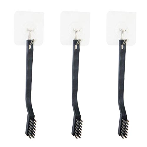 YiwerDer 9PCS MINI Wire Brushes, Stainless Steel Brush Set, Curved Handle Scratch Toothbrush, Cleaning Welding Slag and Rust - style: 9Pcs Mini Stainless steel Brushes