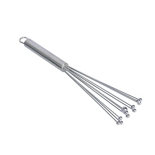 Restaurantware 10.5 in Stainless Steel Ball Whisk - German Standard Egg Beater with Ergonomic Handle, Dishwasher Safe - Manual Mixer Cooking Whisk for Baking, Stirring, Sauces, Beating - color: Ball Whisk, size: 10 3/4"