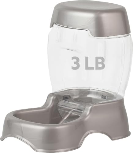 Petmate Pet Cafe Feeder Dog and Cat Feeder Pearlescent Colors 3 Sizes, Made in USA (Pack of 6) - color: Pearl Silver, size: 3 lb (Pack of 6)