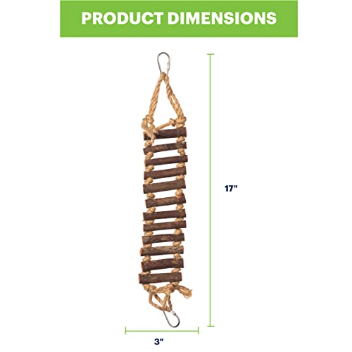 Prevue Pet Products Rope Ladder Bird Toy - Accessories for Small to Medium Birds, Hanging Birdcage Toy for Climbing, Foot Exercise, Beak Use, Mental Enrichment, and Interactive Play - size: Small to Medium