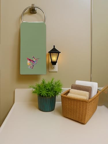 Hummingbird Green Bathroom Hand Towels for Guest - Floral Bird Decorative Kitchen Hand Towel, Spring Summer Decor, Hummingbird Gifts for Women Unique, Housewarming Gift Idea New Home406 - color: Hummingbird010