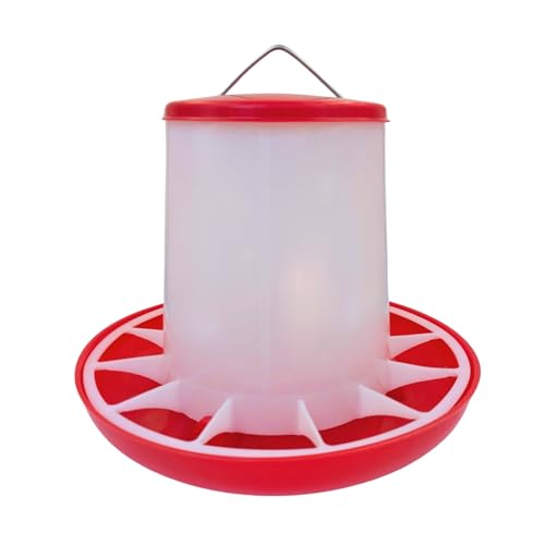 Chicken Waterer and Feeder Set | 1.5 Gallon Poultry Drinker and 11 Pound Feeder Combo | for Chickens, Ducks, Turkeys, Ducklings, Quail, Baby Chicks and More - size: 11 Pound Feeder and 1.5 Gallon Drinker