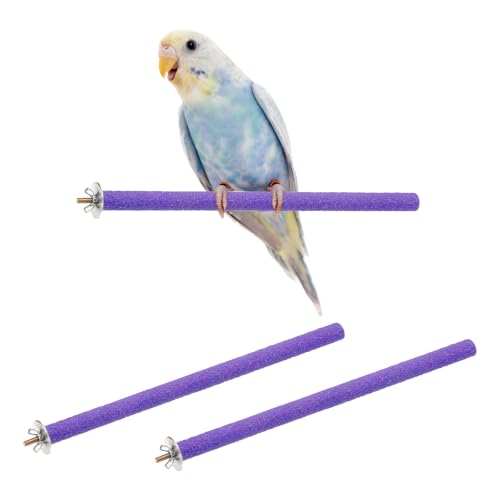 Bird Perch Stand, Colorful Paw Grinding Stick, Wood Rough-surfaced Perch Parrot Stand 30 x 1.8 Cm, (Purple, 2 Pcs), Intended for Home/Animal Parks/Pet Stores - color: Purple, size: 30 x 1.8 cm / 11.81 x 0.71 inch