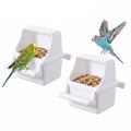 Bird Cage Feeder, 2 Pcs Hanging Plastic Water Dispenser with Hooks Bird Cage Feeder for Parrots Small Birds Pigeons Parakeet Canary Parrot