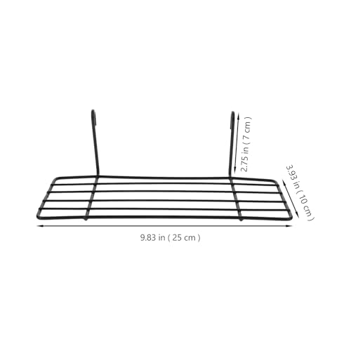 POPETPOP Grid Iron Wall Shelf Bird Cage Platform Perch with Hooks for Parrots and Small Birds Hanging Wire Shelf for Cage Wall Decoration 3 Pack 9.84 X 5.90 X 8.26 in