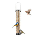 Backyard Expressions Tall Tube Bird Feeder - Durable Hanging Wild Bird Feeder for Wild Birds - 16" Tall, 4-Port Design - size: 16 In.