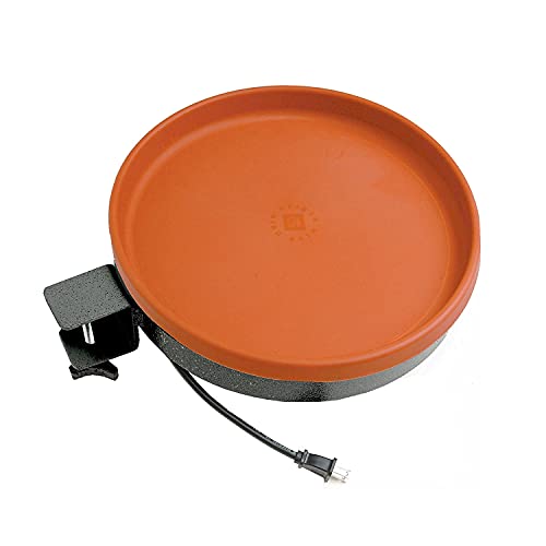 Farm Innovators BD-75 All Seasons 3 in 1 Outdoor 14 Inch Heated Birdbath with 3 Mounting Options, 75 Watts, Terracotta | Thermostatically controlled, innovative design allows for 3 different mounting options: deck, clamp and ground mounts - color: No Colo
