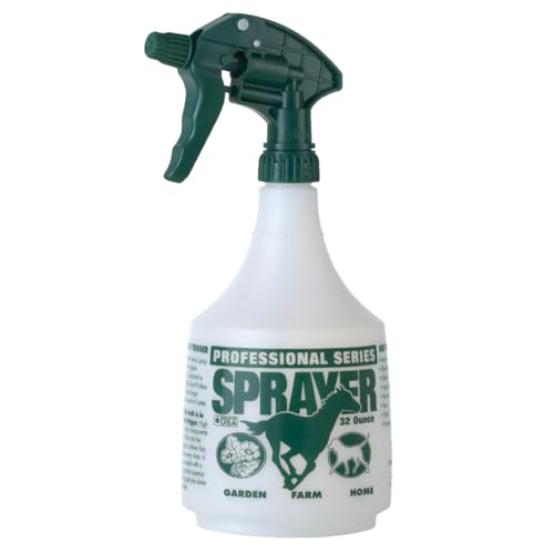 Little Giant® Professional Spray Bottle | All Purpose General Use Spray Bottle | Heavy Duty Horse Sprayer | 32 Ounces | Green - color: Green