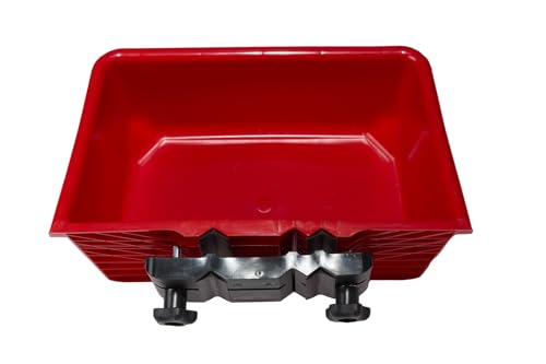 Little Giant® Adjustable Fence Feeder - Livestock Feeder for Vertical Pipe Panel and Wire Grid Fencing - Mounting Hardware Included Holds 75lbs - Made in USA