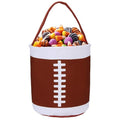 Football Easter Basket Canvas Football Gift Bags Easter Eggs Hunt Baskets Football Gift Party Favors Tote Bag with Handles for Girls Boys - color: Basket-3