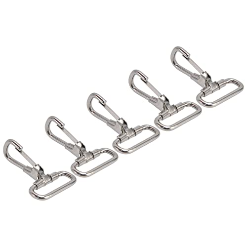 304 Stainless Steel Swivel Eye Snap Hooks 5PCS 29mm Spring Clips for Pet Leashes, Bird Feeders, and Outdoor Gear