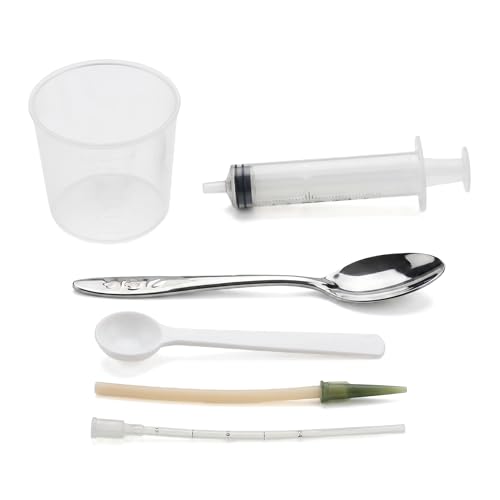 6PCS Soft Silicone Parrot Feeding Kit – Food Grade Baby Bird Feeder for Milk & Liquid Food, Hand-Feeding Tool with Large Feeding Tip + Spoon Feeder + 100ml Cup for Small Birds & Sick Birds