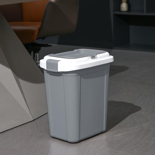 Ashfield & Harkness Airtight Pet Food Grey Storage Container, 23 Qt | Holds 20 lbs of dry food - BPA-free HDPE plastic - silicone airtight seal - scoop included - slim design - color: Grey, size: 20 lbs
