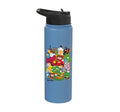 Angry Birds Piggy & Bird Pile Stainless Steel Insulated Water Bottle - color: Light Blue