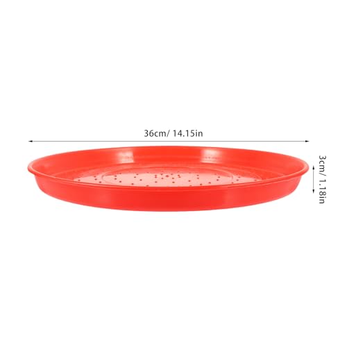 2 Pcs Poultry Feeding Tray and Water Feeder Plate Plastic Chick Feeder Pads for Chicken Coop Farm Use 310Mm Diameter Round Non-Toxic Plastic