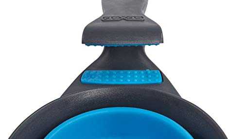 Dexas Popware for Pets Collapsible Klip Scoop, 3-in-1 Pet Food Scoop, Measuring Cup and Bag Clip, 2 Cup Capacity, Pro Blue - color: Pro Blue, size: 2 Cup Capacity