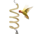 Bird Spiral Rope Perch, Bird Hemp Rope Swing Perch, Bird Cage Stand Pole Accessories, Bird Standing Climbing Toy for Parrot Parakeet Budgies Lovebirds Cockatiels (Large) - size: Large