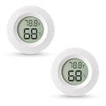 Atogou 2-Pack Mini Hygrometer & Thermometer, Indoor Digital Humidity Meter | ℉/℃, Outdoor Gauge Temperature for Home, Office, Reptile, Car, Greenhouse, Lab, Terrarium, Cellar.. A01 White - color: White 2-pack