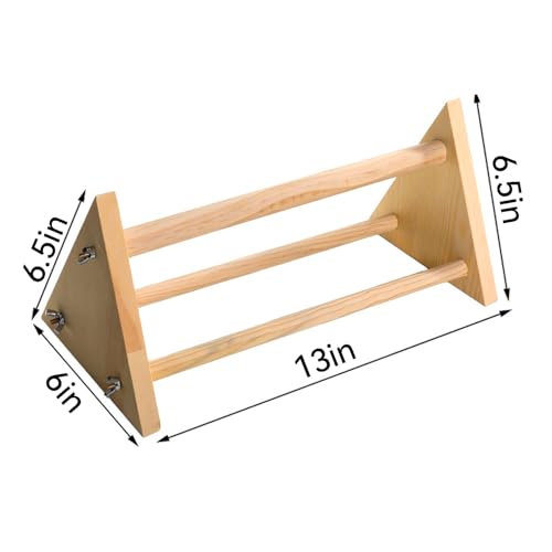 Chicken Perch for Coop -size13 L x 5.9" W x 6.5" H- Heavy Duty Poultry Roosting Bar with Natural Pine Wood-Durable Chicken Coop Accessories，Chick Perch Training Toys for Bird Baby Chicks Parrot