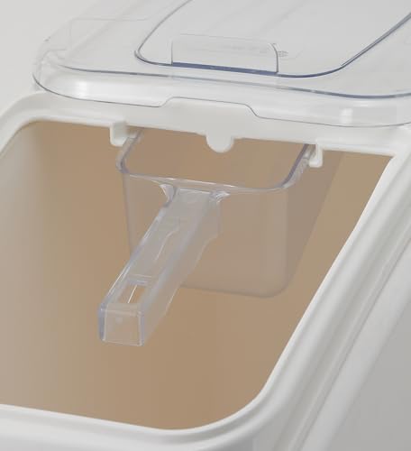 Winco 21 Gallon Clear Ingredient Bin | Includes scoop, Smooth mobility, NSF listed, Great for Mobile Storage, Carts, Equipment Movement and Foodservice - size: 21 Gallon, style: Rolling Bin