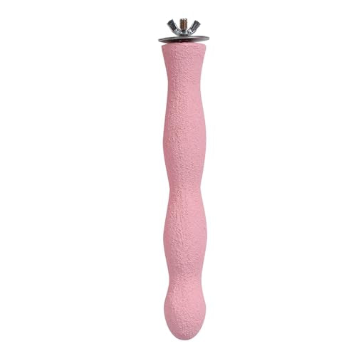 Bird Perch Parrot Perches for Cage Bird Grinding Bar Extender | Bird Perches for Cage, Bird Cage Accessories, Prevents Feather Plucking, Parrot Perch, Pink Parrot Attractor, 8.7 Inches