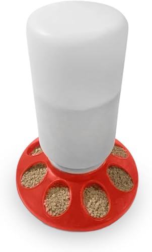 Chick Feeder 1-Quart Capacity for All Small Poultry | Durable Feeding Container for Baby Chicks, Chickens, Ducklings, Baby Turkeys, Quail and More