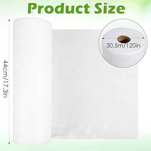 100 Ft x 17.3 Inch Bird Cage Liner, Disposable White Non-Woven Bird Cage Liners Large Size Precut Absorbent Cushion Pad Mat Accessories for Pet, Parrot, Animal