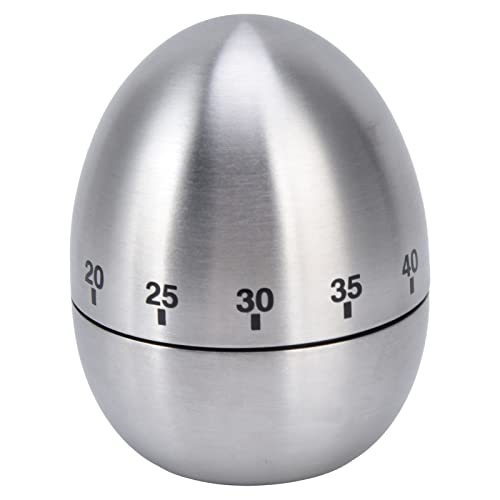 Egg Shaped Clear Scale Mechanical Kitchen Timer Reminder for Baking