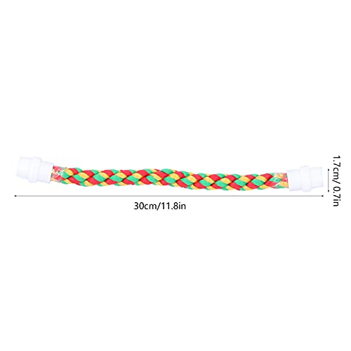 01 Bird Chew Toy, Multicolor Cotton U Shape Bird Rope Perch for Parrots