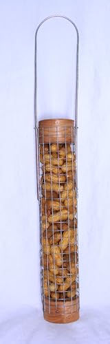 Backyard Birds Unlimited Cedar Whole in-Shell Peanut Outdoor Hanging Wild Bird Feeder Made in the USA-Small 21" Inch - size: Small