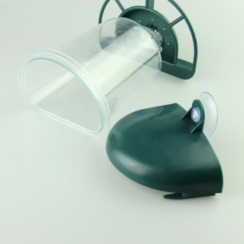 Outdoor Wild Bird Suction Feeder, can be Used for Hanging，with a Large-Capacity 89.8oz Transparent Acrylic Container. It Requires no Batteries and has high Durability