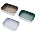 Ceramic Feeding Bowls for Small Animals, Blue + Green + Brown | Ceramic, Not Easily Tipped Over Design, Suitable for Hamsters, Guinea Pigs, Hedgehogs, Flying Squirrels, Mice, Chipmunks