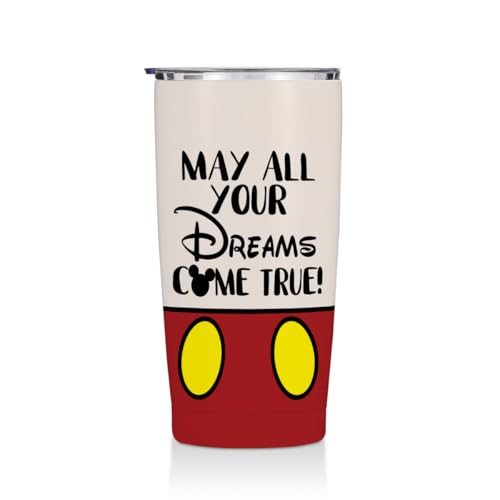 Jztco Magic Cartoon Mouse Inspired Straight Skinny 20 oz Tumbler | Mouse Themed Gifts for Women Girls Friend Bestie Water Bottle Coffee Mug Insulated Tumblers Thermal Cup for Vacation Trip - color: Multi 1304