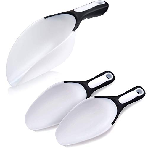 Rockland Guard 1-Cup Multipurpose Scoops (3-Pack) – Flexible Funnel Tip for Spill-Free Pours – Heavy-Duty Ice Scoop for Freezer & Ice Machine – Dog Food Scoop & Flour Scoop for Canisters - size: 3 Pack